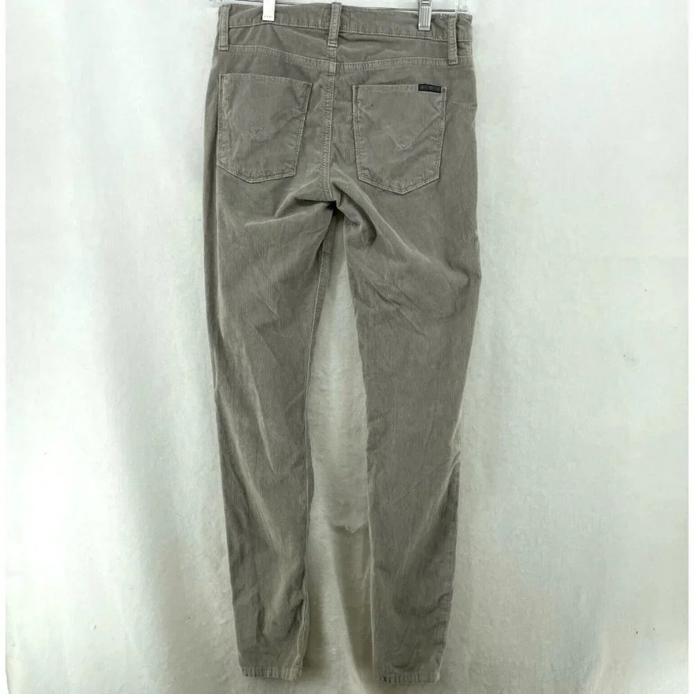 Hudson Pants Womens Sz 26 Taupe Gray Skinny Stretch Zip Mid Rise Pocket Corduroy - Picture 2 of 13